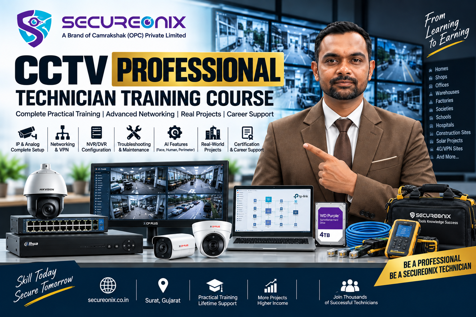 SECUREONIX CCTV Professional Technician Training Course