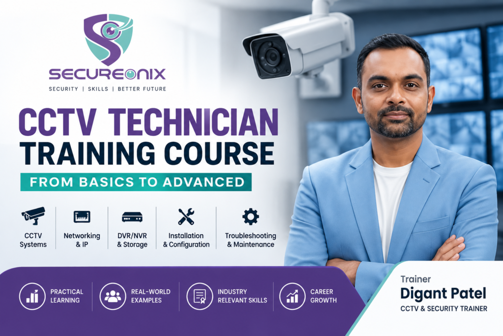 SECUREONIX CCTV Technician Training Course by Digant Patel